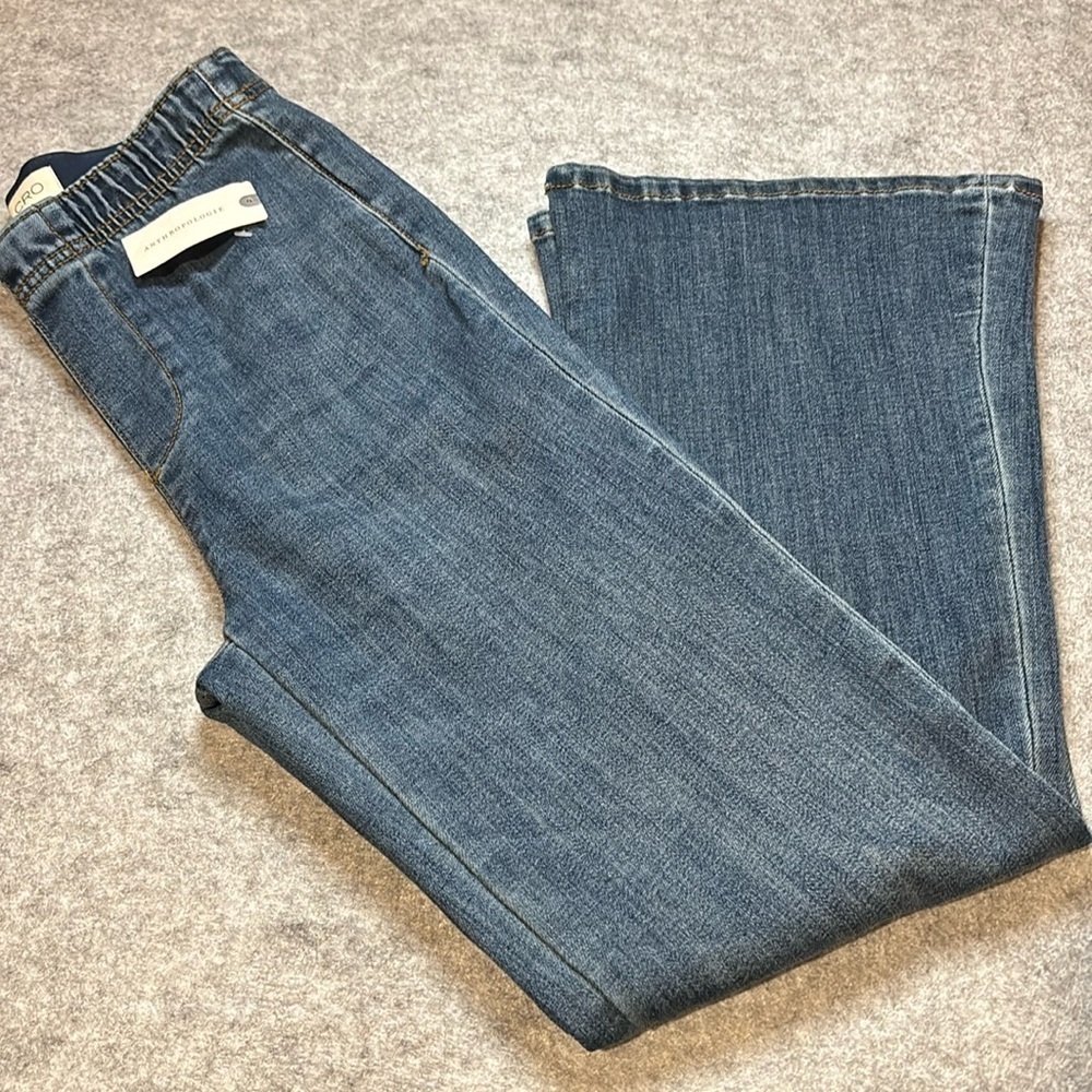 Pilcro Wide Flare Leg Jeans - XXS Small - Denim Medium Color - NWT's
